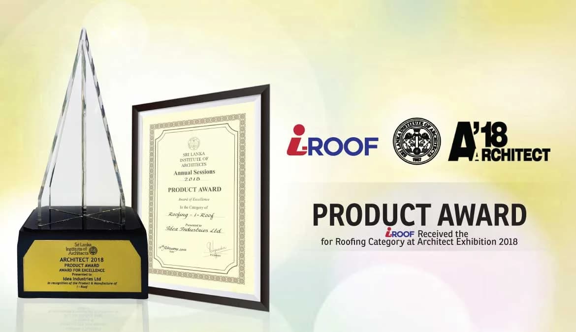 Product Award for Roofing Category at Architect 2018